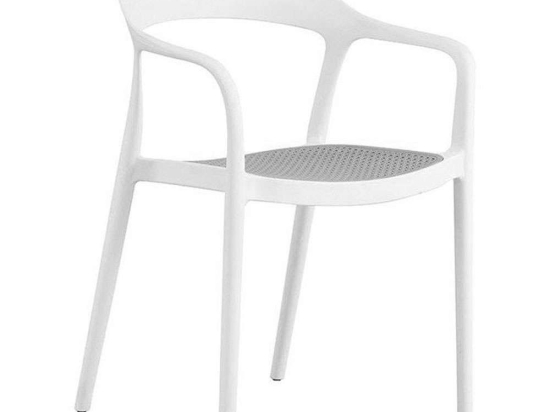 Πολυθρόνα Rival 636-124-002 57x53x81cm White-Grey