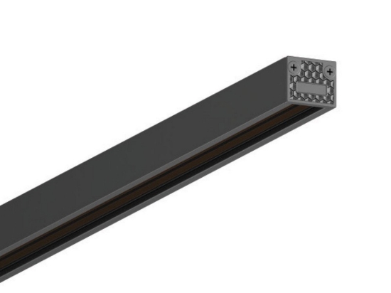 Μαγνητική Ράγα Λεπτή Eiva VK/04583/TR/S/2/B Led 48V Dali Εξωτερική - Κρεμαστή 2m Black VKLed