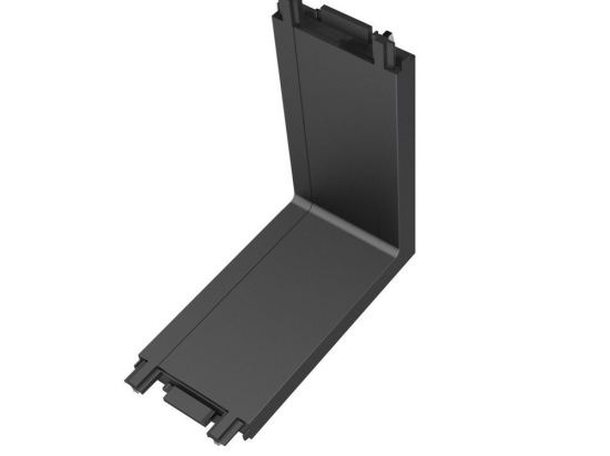 Σύνδεσμος Μαγνητικής Ράγας Bisqit VK/04484/B/CON 40V Ultra Slim IP20 Oρθή Γωνία 5.5x5.5cm Black VKLed