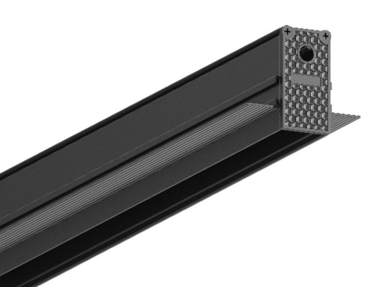 Μαγνητική Ράγα Λεπτή Eiva VK/04588/TR/TL/1/B Led 48V Dali Χωνευτή Trimless 1m Black VKLed