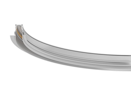 Μαγνητική Ράγα Λεπτή Eiva VK/04598/TR/R/40/W Led 48V Dali Καμπυλωτή Χωνευτή Trimless R40cm White VKLed