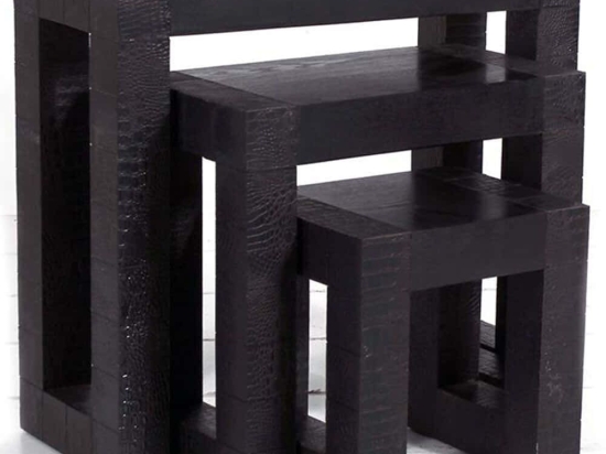 Ζιγκόν Enaip (Σετ 3Τμχ) 721-1009 80x32x72cm Black