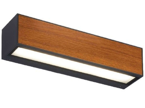 Φωτιστικό Τοίχου - Απλίκα Natu VK/02210/WD/W 25x6x6,5cm Up/Down Led 1180lm 15W 3000K Natural-Anthracite VKLed