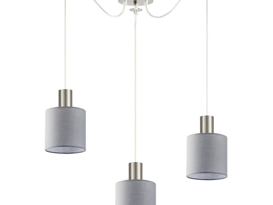 Φωτιστικό Οροφής Adept Tube 77-8423 3xE27 60W Nickel-Grey Homelighting