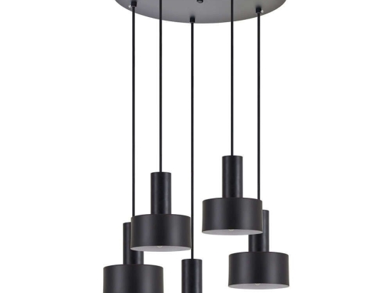 Φωτιστικό Οροφής Adept Tube 77-8545 40x40x300cm 5xE27 60W Black Homelighting