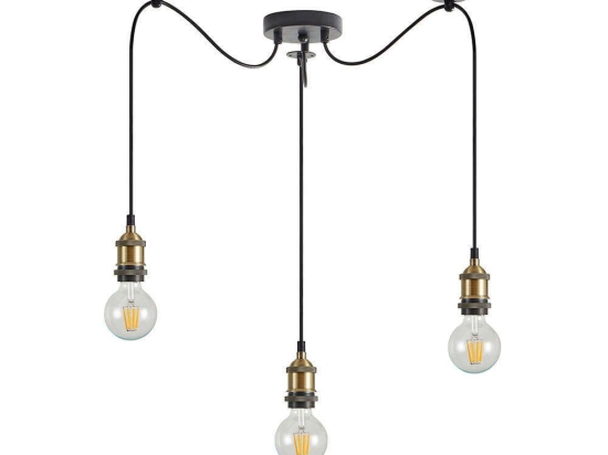 Φωτιστικό Οροφής Magnum 77-8690 55x55x300cm 3xE27 60W Black-Bronze Homelighting