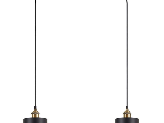 Φωτιστικό Οροφής Adept 77-8763 50x14x300cm 2xE27 60W Black-Gold Homelighting