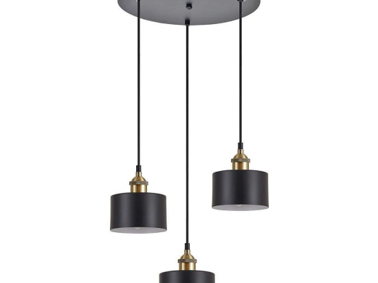 Φωτιστικό Οροφής Adept 77-8764 35x35x300cm 3xE27 60W Black-Gold Homelighting