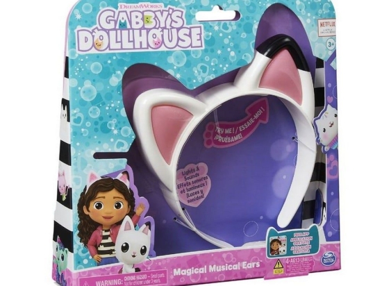 Ακουστικά Παιδικά Gabbys Dollhouse: Magical Musical Ears 6060413 White-Pink Spin Master