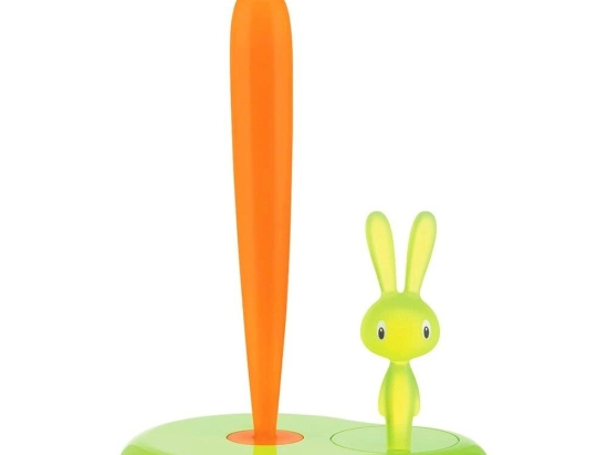 Βάση για Χαρτί Κουζίνας Bunny & Carrot ASG42/H GR 20,2x16x34cm Green-Orange Alessi Πλαστικό