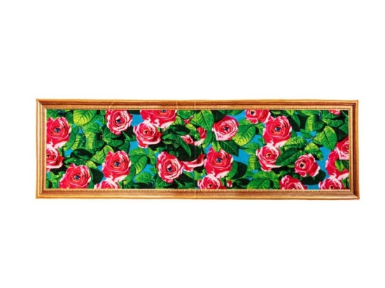 Χαλάκι Roses With Eyes 18197 60x200cm Multi Seletti 60x200cm Recycled