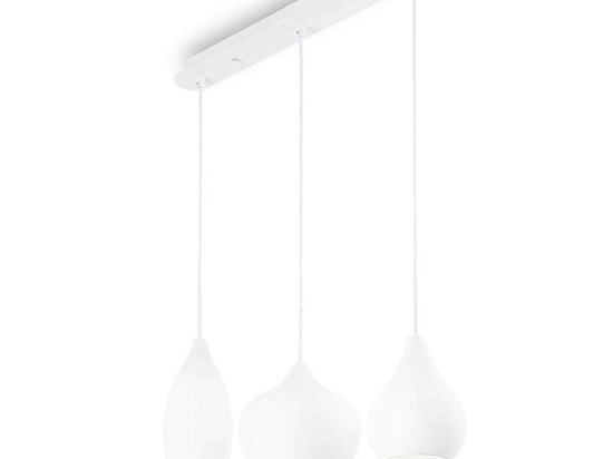 Φωτιστικό Οροφής-Ράγα Soft 111858 60x40/113x20cm 3xE14 40W White Ideal Lux