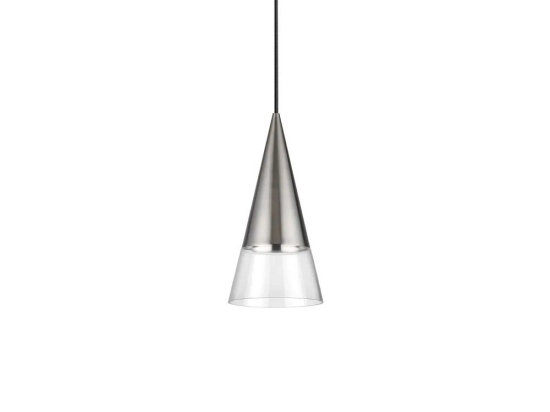 Φωτιστικό Οροφής Κρεμαστό Cono 322803 GU10 15x50cm Nickel Ideal Lux