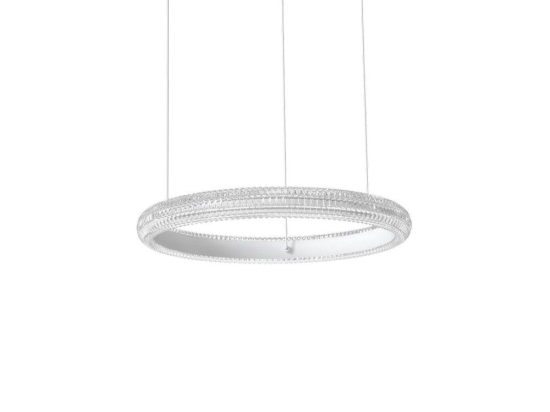 Φωτιστικό Οροφής Κρεμαστό Miracle 325804 3000K 3300lm D40x218cm White Ideal Lux