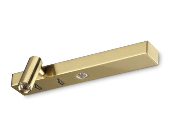 Φωτιστικό Τοίχου Bonne Nuit-1 336800 3000K 420lm 22x6x6,5cm Brass Ideal Lux