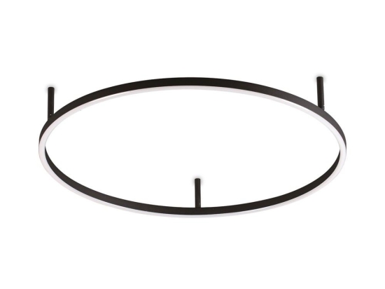 Φωτιστικό Οροφής - Πλαφονιέρα Oracle Slim Round 341880 2700K 2850lm On-Off D50x7cm Black Ideal Lux