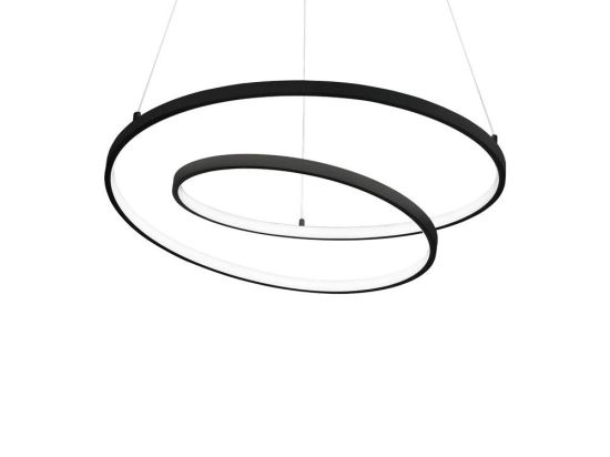 Φωτιστικό Οροφής Κρεμαστό Oz 342351 On-Off 2700K 5000lm D60x30cm Black Ideal Lux