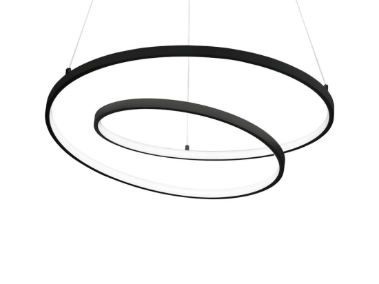Φωτιστικό Οροφής Κρεμαστό Oz 342443 On-Off 4000K 6400lm D80x39cm Black Ideal Lux