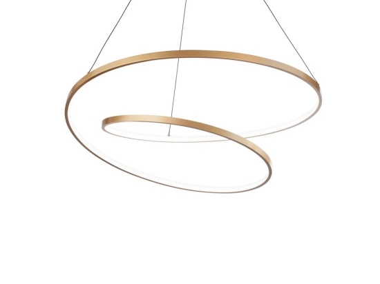 Φωτιστικό Οροφής Κρεμαστό Oz 342450 On-Off 4000K 6400lm D80x39cm Copper Ideal Lux