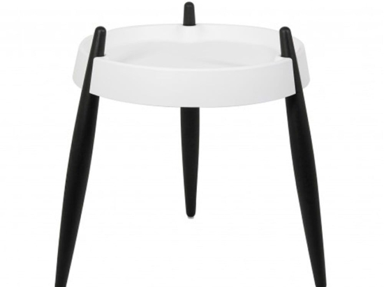 Τραπεζάκι Βοηθητικό Liola ZLS0002 40x47cm White-Black Zafferano