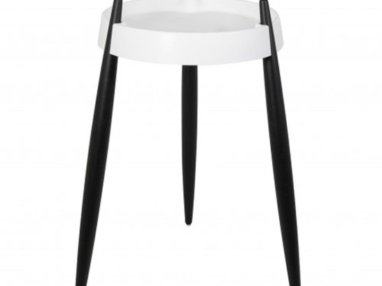 Τραπεζάκι Βοηθητικό Liola ZLS0102 40x67cm White-Black Zafferano