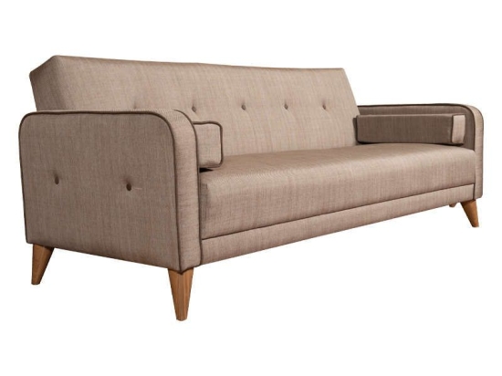 Καναπές-Κρεβάτι Jericho 828-121-113 200x83x80cm Beige-Brown Ύφασμα