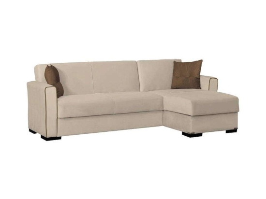 Καναπές Γωνιακός New Emily 828-122-143 240x146x85cm Beige