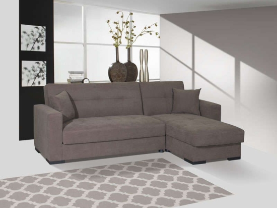 Καναπές Γωνιακός New Lego 21 241x147x85cm (211x116cm) Brown 828-25-351 Ύφασμα