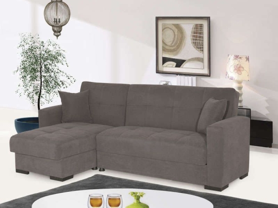 Καναπές Γωνιακός New Lego 51 241x147x85cm (211x116cm) Grey 828-25-352 Ύφασμα
