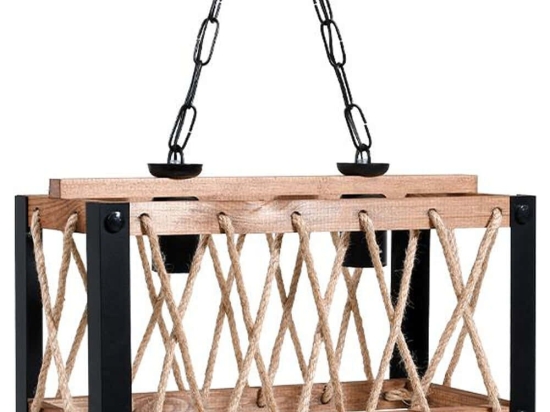 Φωτιστικό Οροφής 835-124-302 40x18x25cm 2xΕ27 60W Black-Brown