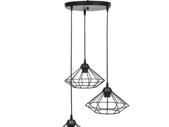 Φωτιστικό Οροφής 835-125-310 30x75cm 3xΕ27 60W Black