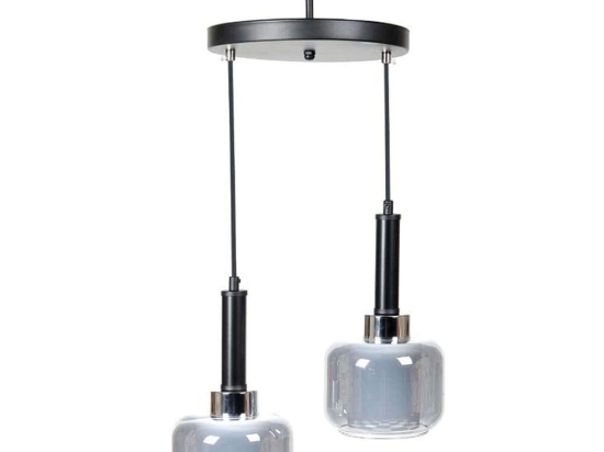 Φωτιστικό Οροφής 835-125-320 25x75cm 2xΕ27 60W Black-Silver