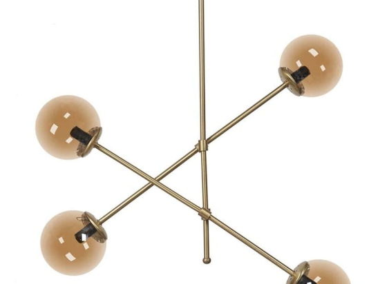 Φωτιστικό Οροφής 835-225-353 80x85cm 4xE14 Gold