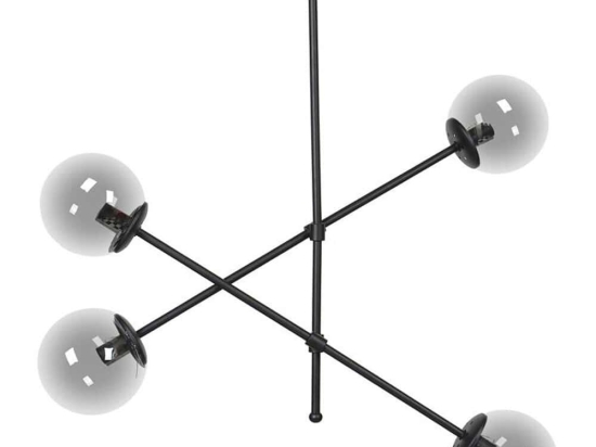 Φωτιστικό Οροφής 835-225-354 80x85cm 4xE14 Black
