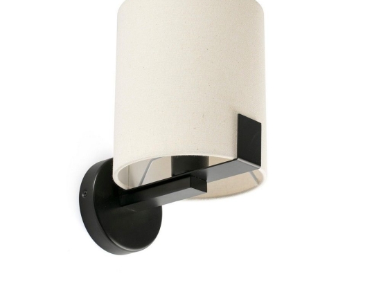 Φωτιστικό Τοίχου Nila 20052 1xE27 18x21,3cm Black-White Faro Barcelona
