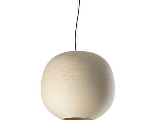 Φωτιστικό Οροφής Κρεμαστό Tierra 500 20401 1XE27 50x42,6cm Natural-Black Faro Barcelona