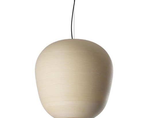 Φωτιστικό Οροφής Κρεμαστό Tierra 520 20402 1XE27 52x50,3cm Natural-Black Faro Barcelona
