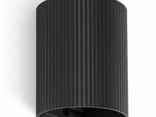 Φωτιστικό Τοίχου Sole Round Striped 40527 1xGU10 8x10cm Black Faro Barcelona