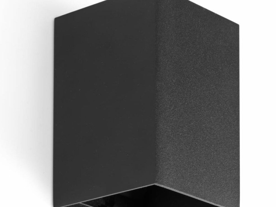 Φωτιστικό Τοίχου Lune Square Smooth 40531 1xGU10 8x10cm Black Faro Barcelona