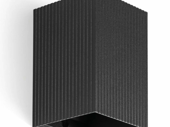 Φωτιστικό Τοίχου Lune Square Striped 40535 1xGU10 8x10cm Black Faro Barcelona