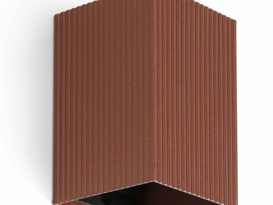 Φωτιστικό Τοίχου Lune Square Striped 40537 1xGU10 8x10cm Terracotta Faro Barcelona