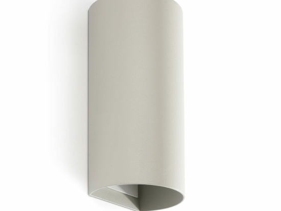 Φωτιστικό Τοίχου Sole Round Smooth 40540 2xGU10 8x15,5cm Grey Faro Barcelona