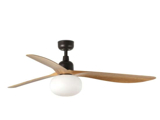Ανεμιστήρας Οροφής Outwood L 34360-11L 1XE27 IP44 D150cm Dark Brown-Oak Faro Barcelona