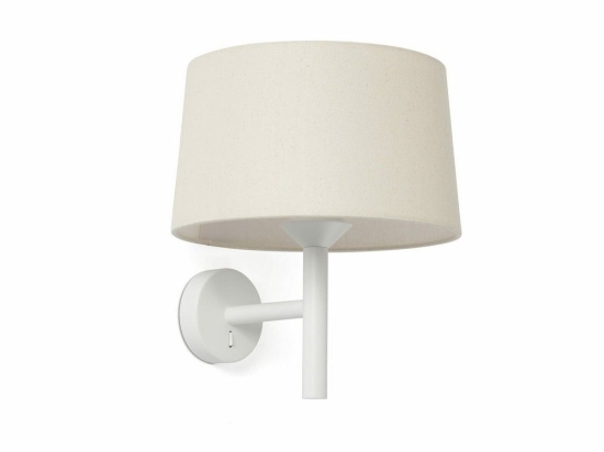 Φωτιστικό Τοίχου Windsor 20222-150 1xE27 29x26,5x39,2cm White-Linen Faro Barcelona