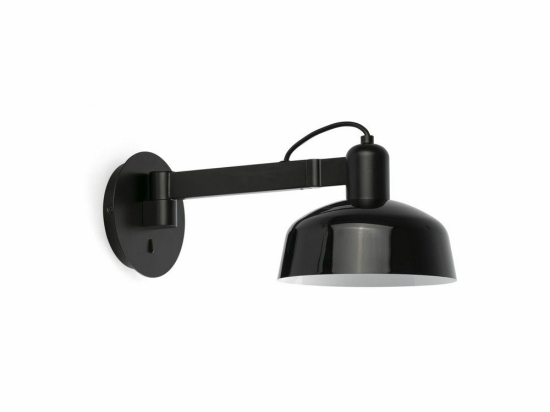 Φωτιστικό Τοίχου Tatawin Arm Metal 1xE27 Black Faro Barcelona
