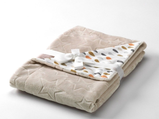 Κουβέρτα Βρεφική Galaxy Beige Mora Αγκαλιάς 80x110cm Πολυέστερ