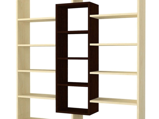 Βιβλιοθήκη Ample 731WAT3604 125x22x135,7cm Natural-Wenge