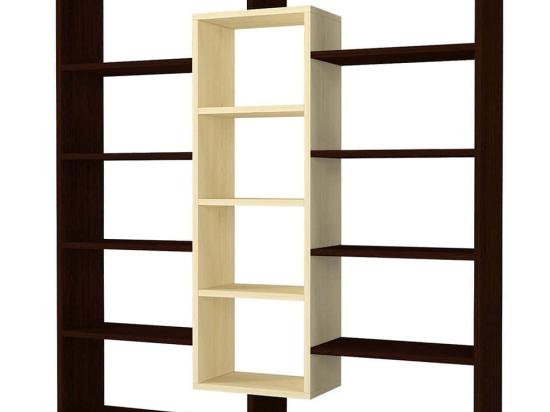 Βιβλιοθήκη Ample 731WAT3609 125x22x135,7cm Wenge-Natural