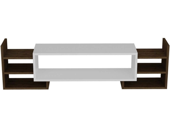 Έπιπλο Τηλεόρασης Sema 745DCD3047 115x29,6x38,2cm White-Walnut