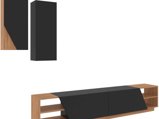 Σύνθεση Τηλεόρασης Zebra 788DEC3091 240x37,5x47cm Black-Teak